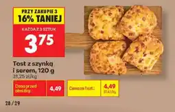 Biedronka Tost z szynką i serem oferta