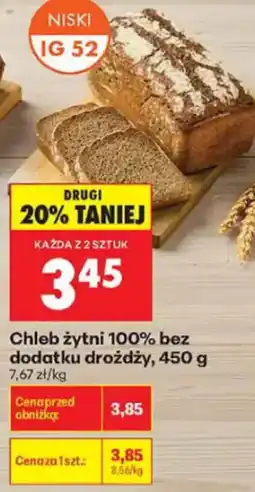 Biedronka Chleb żytni 100% bez dodatku drożdży oferta