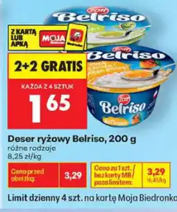 Biedronka Zott Deser ryżowy Belriso oferta