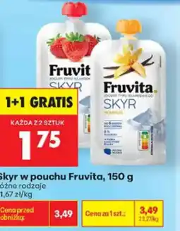Biedronka Fruvita Skyr w pouchu oferta