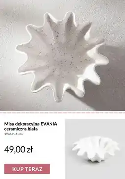 Homla Misa dekoracyjna EVANIA ceramiczna biała 19x19x6 cm oferta