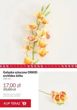 Homla Gałązka sztuczna ORKID orchidea żółta 109 cm oferta