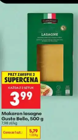 Biedronka Gusto Bello Makaron lasagne oferta