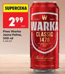 Biedronka Warka Piwo Jasne Pełne oferta