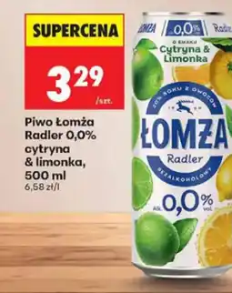 Biedronka Łomża Piwo Radler 0,0% cytryna & limonka oferta