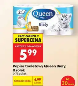 Biedronka Queen Papier toaletowy Biały oferta