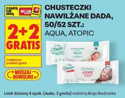 Biedronka Dada Chusteczki nawilżane Aqua, Atopic oferta