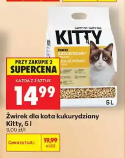 Biedronka Kitty Żwirek dla kota kukurydziany oferta