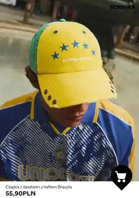 Czapka z daszkiem z haftem Brazylia Bershka