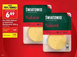 Biedronka Ser żółty Salami w plastrach Światowid , 300 g oferta
