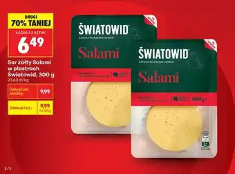Biedronka Ser żółty Salami w plastrach Światowid , 300 g oferta