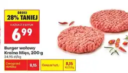 Biedronka Burger wołowy Kraina Mięs 200 g oferta