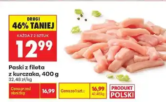 Biedronka Paski z fileta z kurczaka 400 g oferta