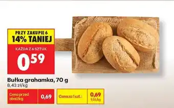Biedronka bułka grahamka 70 g oferta