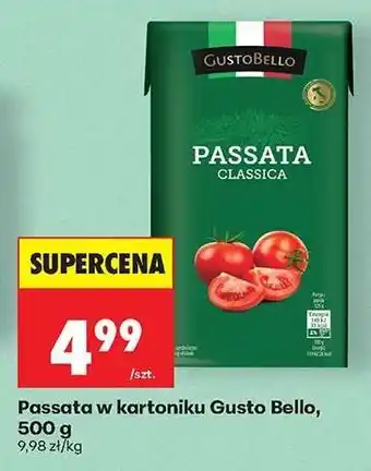 Biedronka Passata w kartoniku Gusto Bello, 500 g oferta