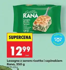 Biedronka Lasagne z serem ricotta i szpinakiem Rana, 350 g oferta