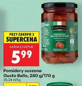 Biedronka Pomidory suszone Gusto Bello 280 g / 170 g oferta