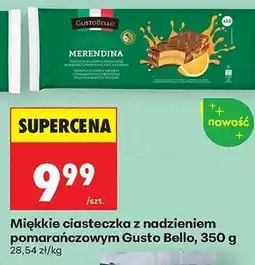 Biedronka Miękkie ciasteczka z nadzieniem pomarańczowym Gusto Bello, 350 g oferta