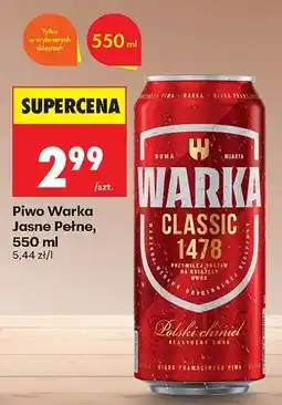 Biedronka Piwo Warka Jasne Pełne, 550 ml oferta