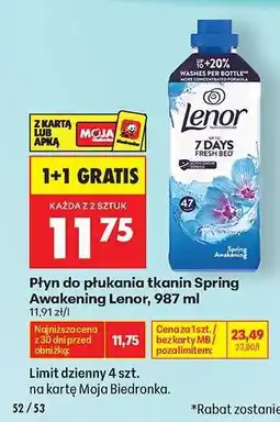 Biedronka Płyn do płukania tkanin Spring Awakening Lenor, 987 ml oferta