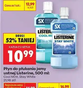Biedronka Płyn do płukania jamy ustnej Listerine 500 ml oferta
