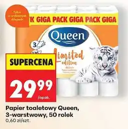 Biedronka Papier toaletowy Queen, 3-warstwowy, 50 rolek oferta