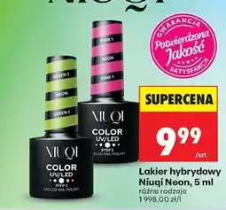 Biedronka Lakier hybrydowy Niuqi Neon, 5 ml oferta