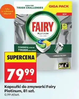 Biedronka Kapsułki do zmywarki Fairy Platinum, 81 szt oferta