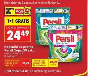 Biedronka Kapsułki do prania Persil Caps, 29 szt oferta