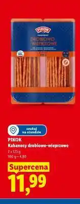 Lidl PIKOK Kabanosy drobiowo- -wieprzowe oferta
