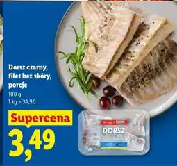 Lidl Dorsz czarny, filet bez skóry, porcje oferta