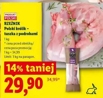 Lidl Polski królik tuszka z podrobami oferta