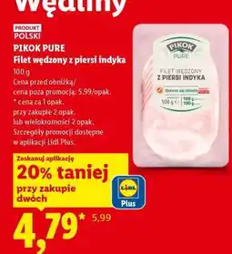 Lidl PIKOK PURE Filet wędzony z piersi indyka oferta