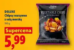 Lidl DELUXE Chipsy warzywne z solą morską oferta
