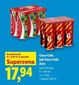 Lidl Coca-Cola lub Coca-Cola Zero oferta