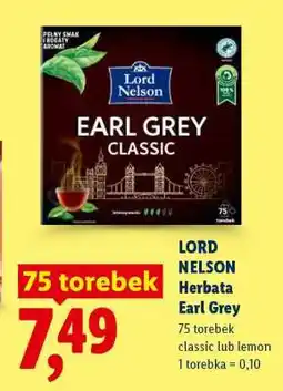 Lidl LORD NELSON Herbata Earl Grey oferta