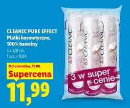 Lidl Cleanic Pure Effect Płatki kosmetyczne, 100% bawełny oferta
