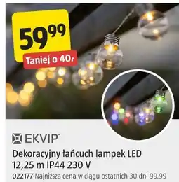 Jula EKVIP Dekoracyjny łańcuch lampek LED 12,25 m IP44 230 V oferta