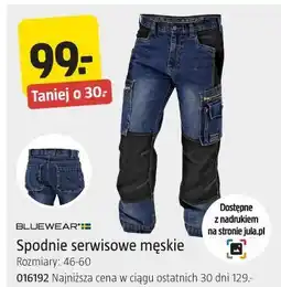 Jula BLUEWEAR Spodnie serwisowe męskie oferta