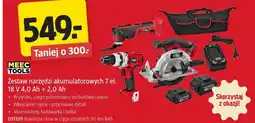Jula MEEC TOOLS Zestaw narzędzi akumulatorowych 7 el. 18 V 4,0 Ah + 2,0 Ah oferta