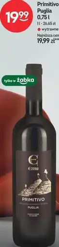 Żabka Eremo Primitivo Puglia oferta