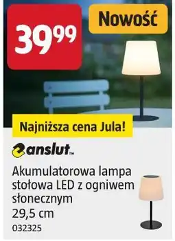 Jula Anslut Akumulatorowa lampa stołowa LED z ogniwem słonecznym 29,5 cm oferta