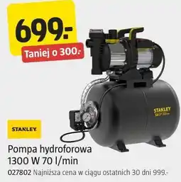 Jula STANLEY Pompa hydroforowa 1300 W 70 l/min oferta