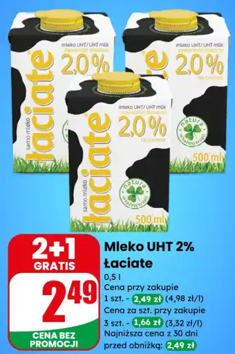 Dino Mleko UHT 2% łaciate oferta