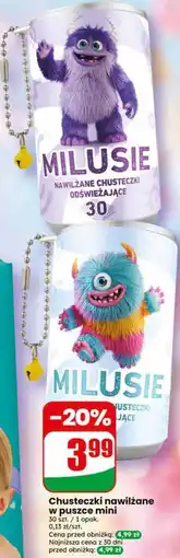 Dino Chusteczki nawilżane w puszce mini Milusie oferta