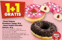 Twój Market Donut Stokson Strawberry Toping, 58 g / Donut Double Chocolate Stokson, 60 g oferta
