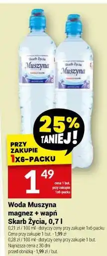Twój Market Woda Muszyna magnez + wapń Skarb Życia, 0,7 l oferta