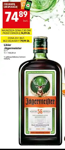 Delikatesy Centrum Likier Jägermeister oferta