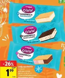 Intermarche O la la! Lody sandwich oferta