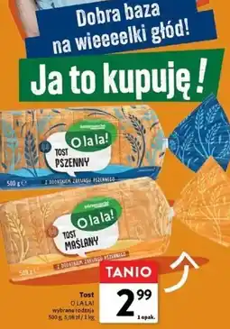 Intermarche Tost O LA LA! wybrane rodzaje oferta